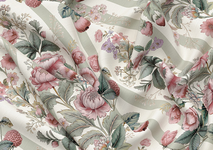 Adelaide, Winnies Bloom Buttermilk - Made to Measure Curtains - Image 4